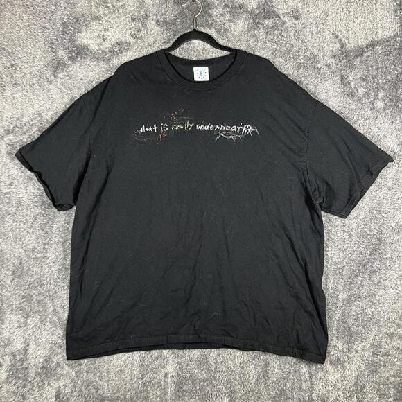 Blue Grappe Other - Blue Grappe Shirt Mens 3XL Black Graphic What is Really Underneath